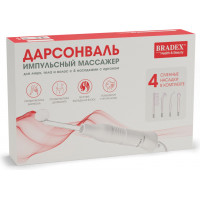 Массажер импульсный для лица, тела и волос с 4 насадками Дарсонваль