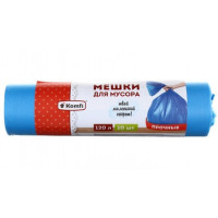 Пакеты для мусора 120 л (рулон 10 шт). прочные