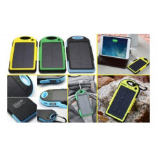 Зарядное устройство Solar PowerBank 8000 mAh c фонариком, 2 USB, водонепр. (сеть+солн.бат.)