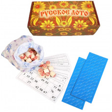 Лото в картонной коробке, деревянные бочоки