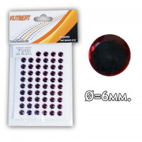 Глазки KUTBERT 3D самоклеющиеся d 6мм цв. красно/черный PA-F-005(уп. 60 шт.)