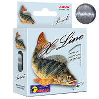 Леска AQUA X-Line Perch (Окунь) 100m, цвет - серо-стальной,