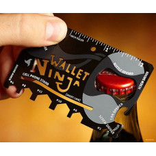 Мультитул WALLET NINJA 16 в 1 (6 ключей,4ножа,4отвертки,2линейки,овощечист,подст. для тел.)(008)