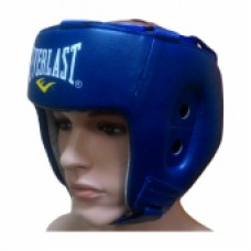Шлем боксерский боевой Everlast (открытый) синий и/к